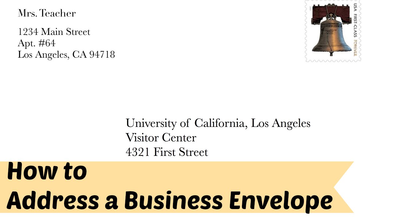 How to Address a Business/Formal Letter Envelope YouTube