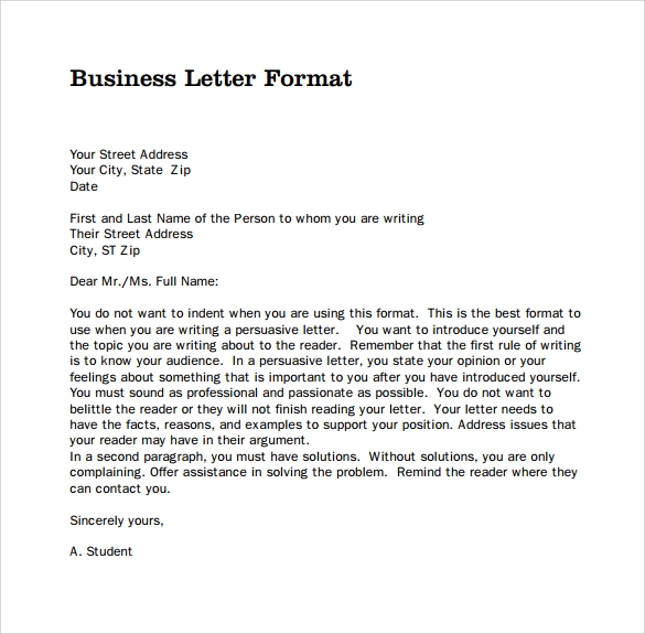 44+ Business Letter Format | Free & Premium Templates