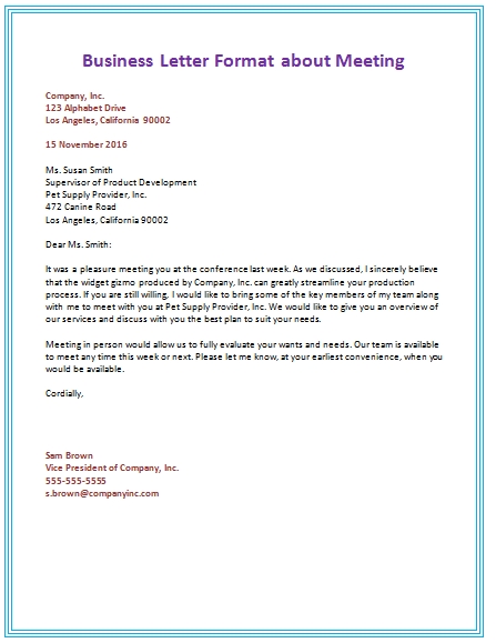 Business Letter Format, How To Write A Business Letter | Xerox