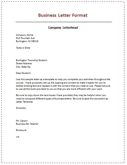 Business Letter Format | Business Professionalism | Pinterest 