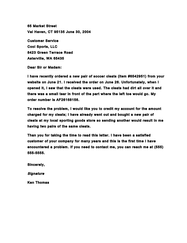 Business letter of complaint.pptx example