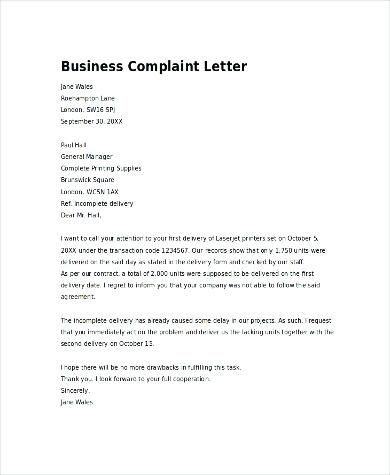 letter of complaint to a business Boat.jeremyeaton.co