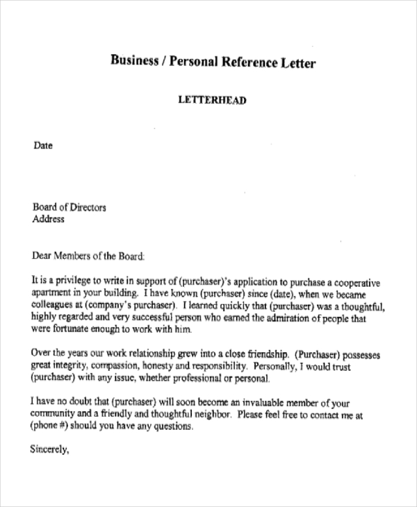 10+ Sample Business Reference Letter Templates PDF, DOC | Free 