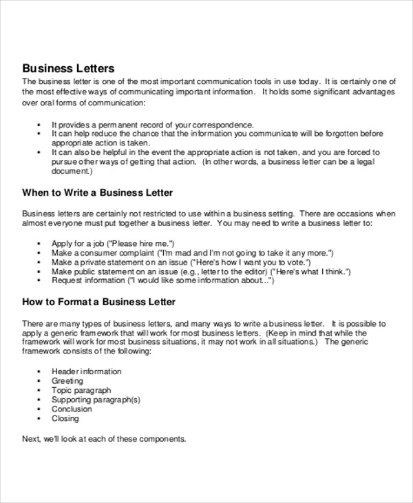 Sample Business Letter Salutation 5 Examples In Word Pdf Business 