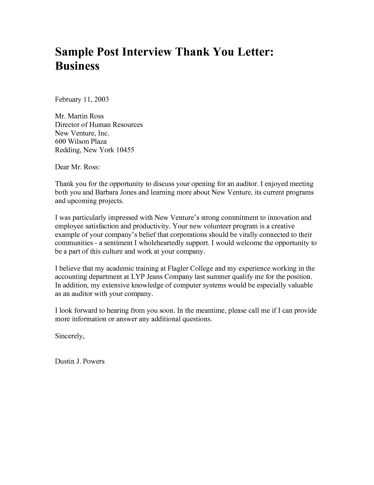 Business Thank You Letter 10 Free Sample Example Format Thank You 