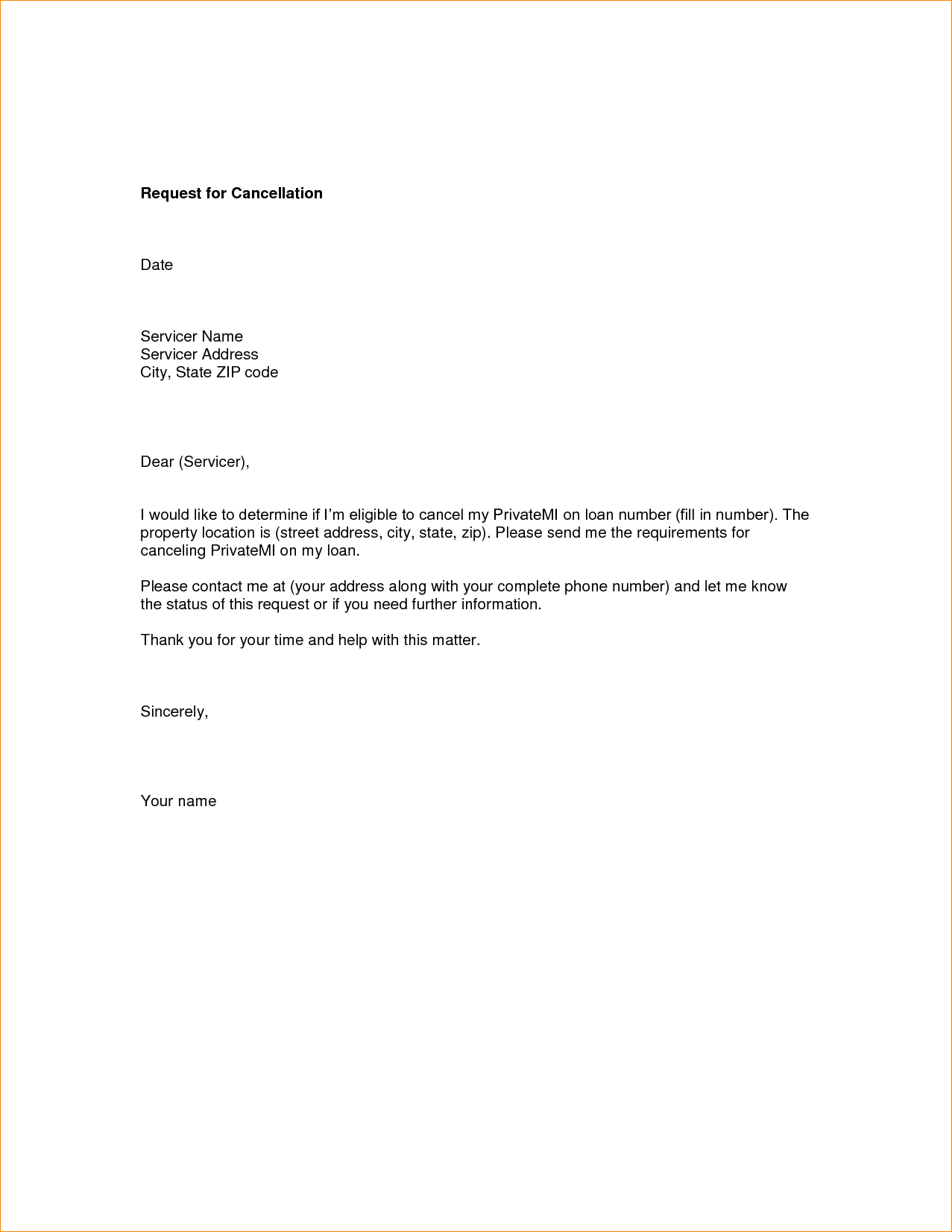 sample cancellation of service letter Romeo.landinez.co