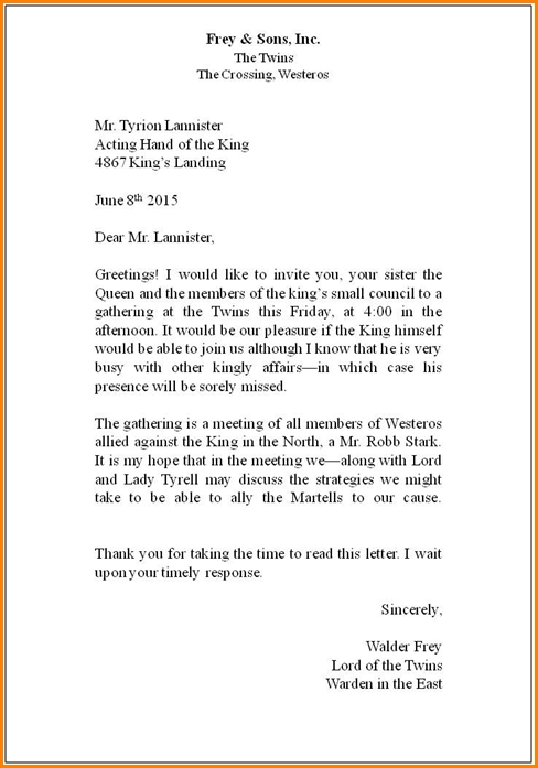 Correct Way To Write A Business Letter The Best Letter Sample 