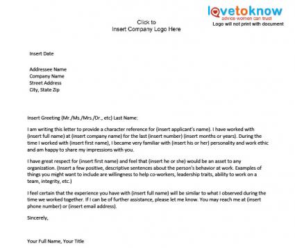 Bunch Ideas of Employment Character Reference Letter Also 