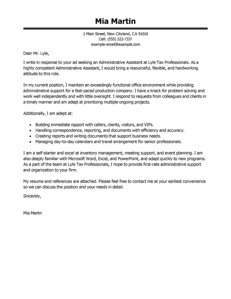 cover letter for administrative assistant Boat.jeremyeaton.co