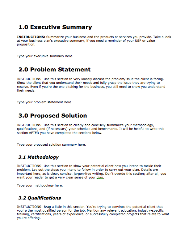 Business Proposal Template — Free Download | Bplans