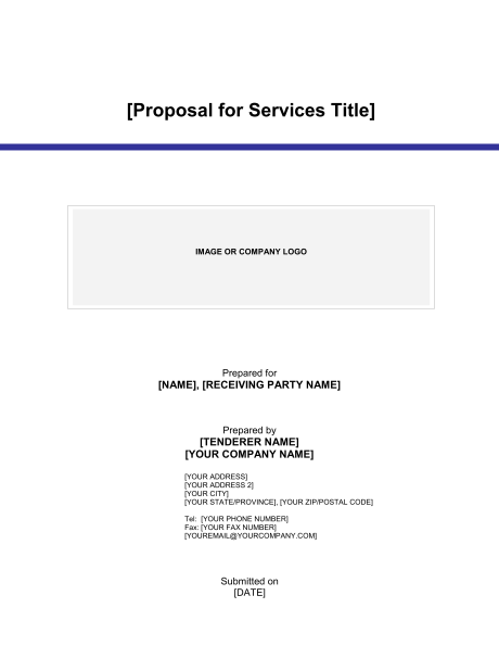 Proposal for Services Template & Sample Form | Biztree.com