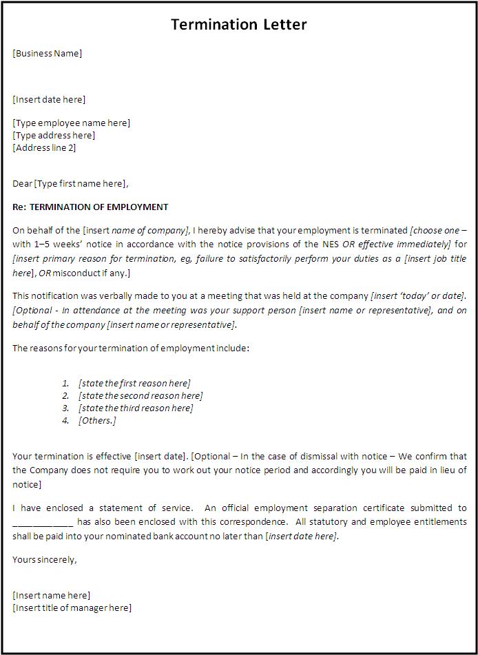 free termination letter 28 images letter of termination sle 