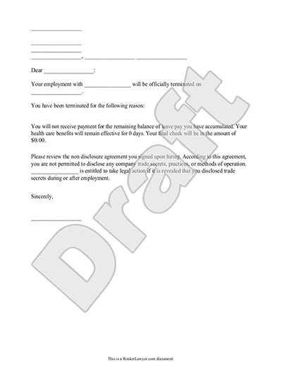 12 Employment Termination Letter Templates Free Sample Example 