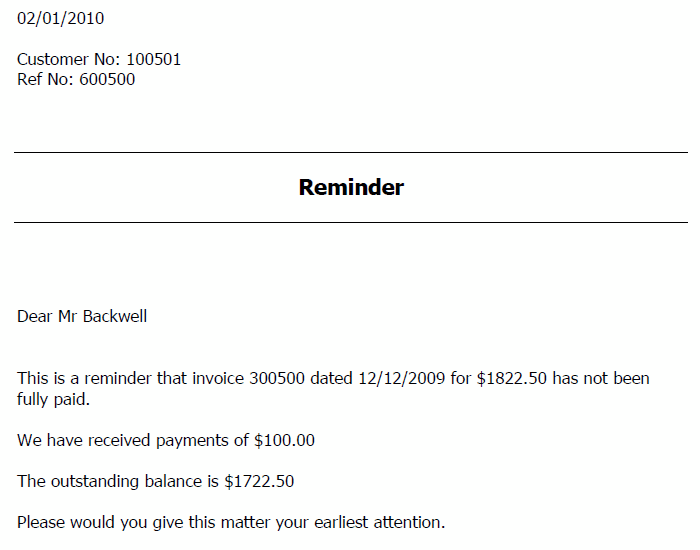 Reminder Letter For An Outstanding Invoice Payment Serjiom Journal