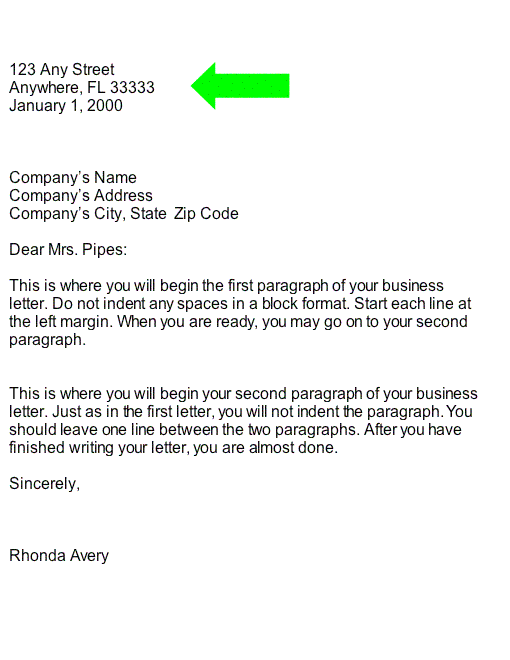 Business Letter Heading The Best Letter Sample Business Letter 