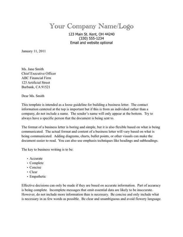 Company Business Letter Company Business Introduction Letter How 