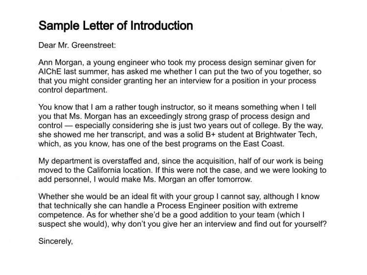 How to write a letter of Introduction