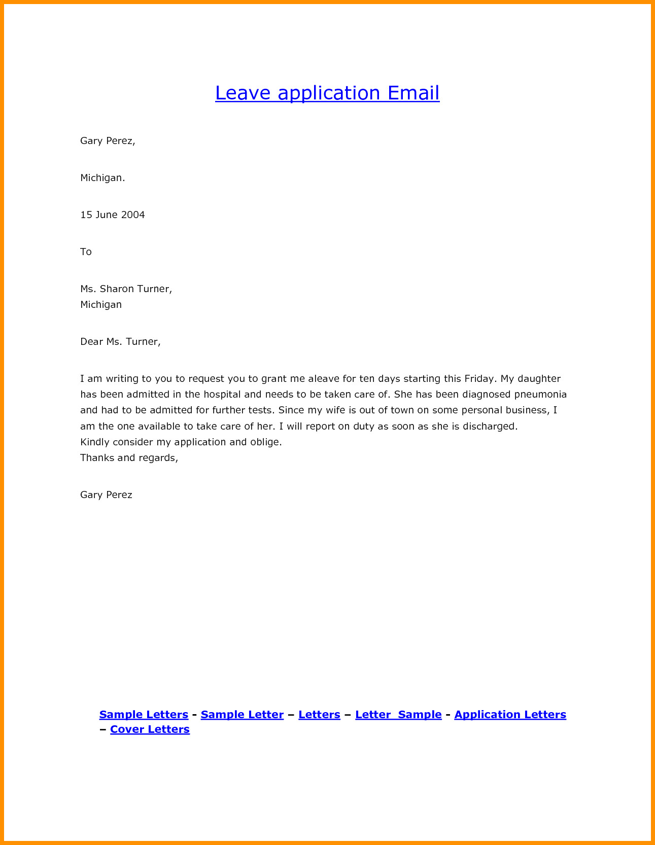 Leave Request Mail To Manager – band ible