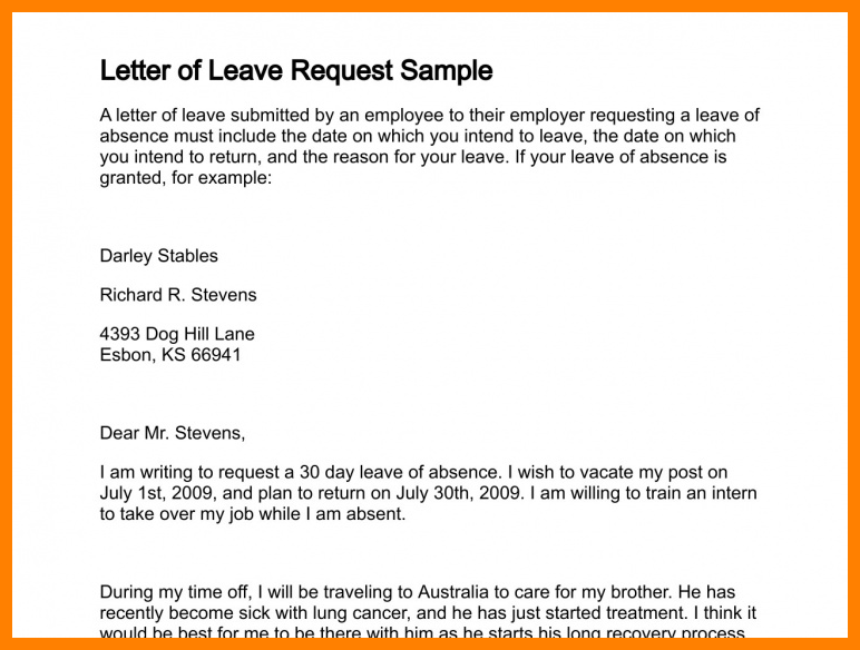 Luxury Email Requesting Leave | time to regift