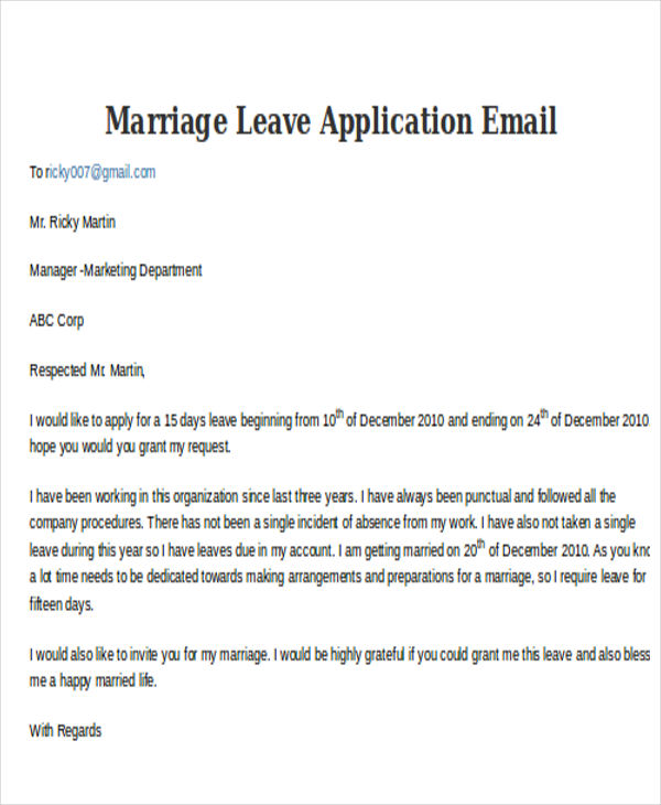 5+ Leave Application E mail Templates Free PSD, EPS, AI Format 