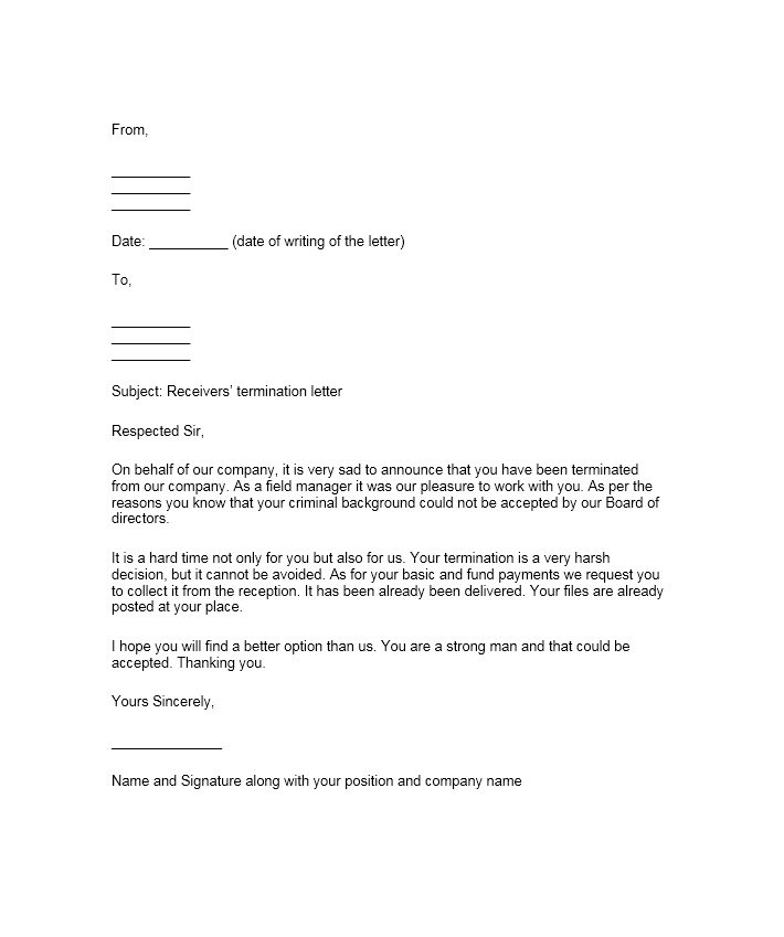 35 Perfect Termination Letter Samples [Lease, Employee, Contract]