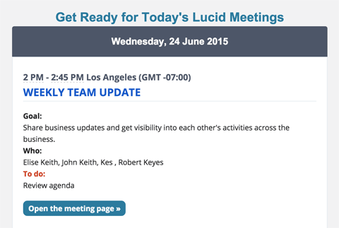 Meeting Reminder Email : Lucid Meetings Support Portal