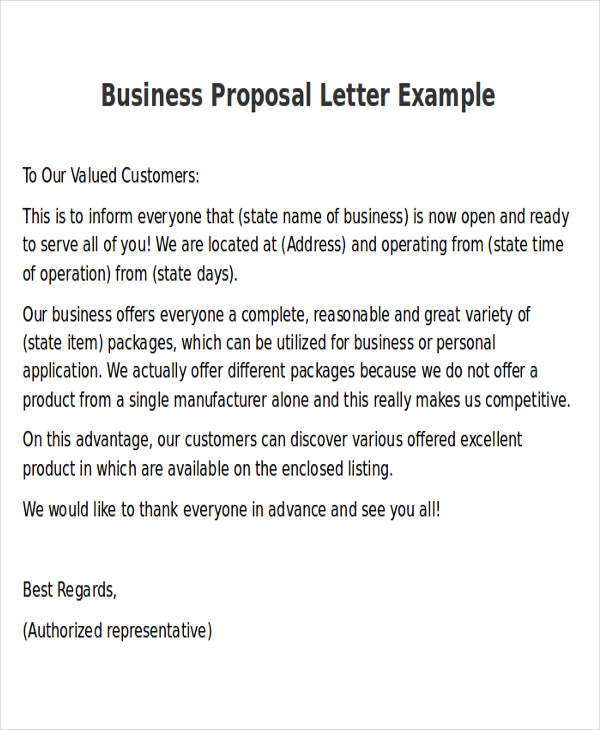 6+ Sample New Business Letters | Sample Templates