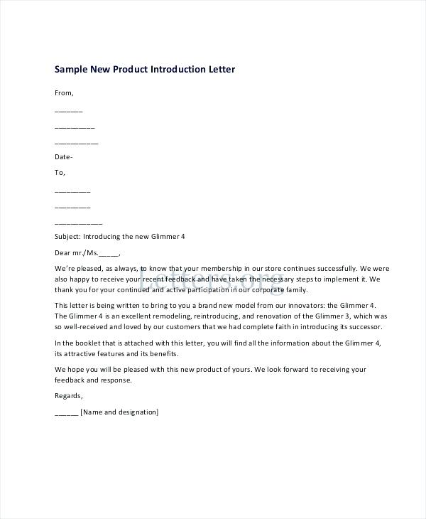 Product Introduction Letter Template Fresh Bunch Ideas Business 