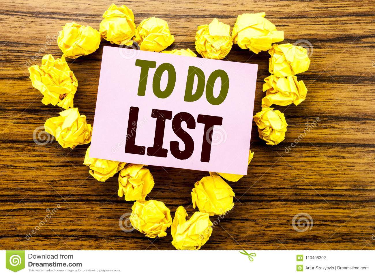 Word, Writing To Do List. Business Concept For Plan Lists Remider 