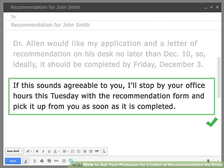 how to ask your professor for a letter of recommendation via email 
