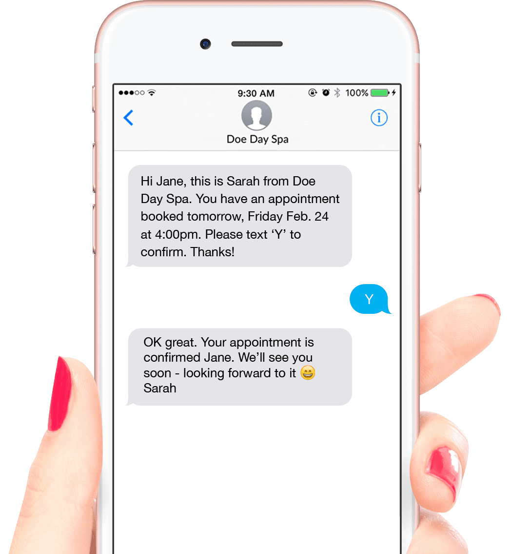 Appointment Reminder Messages | Timely Salon & Spa Software