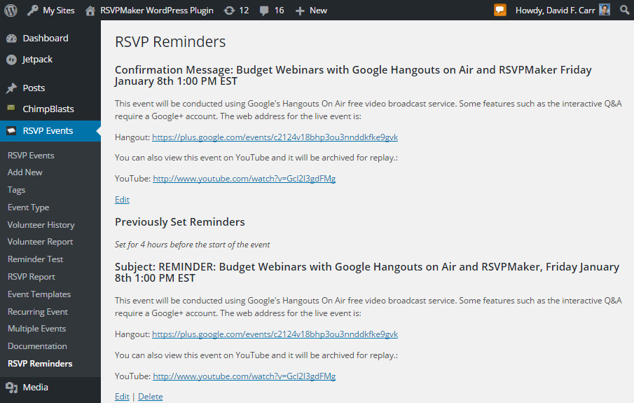 Webinars on a Budget with Google Hangouts On Air and RSVPMaker for 
