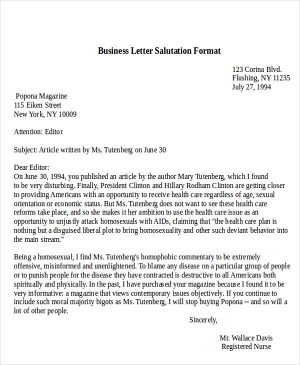 Proper Business Letter Format Greeting — Stepstogetyourexback.com
