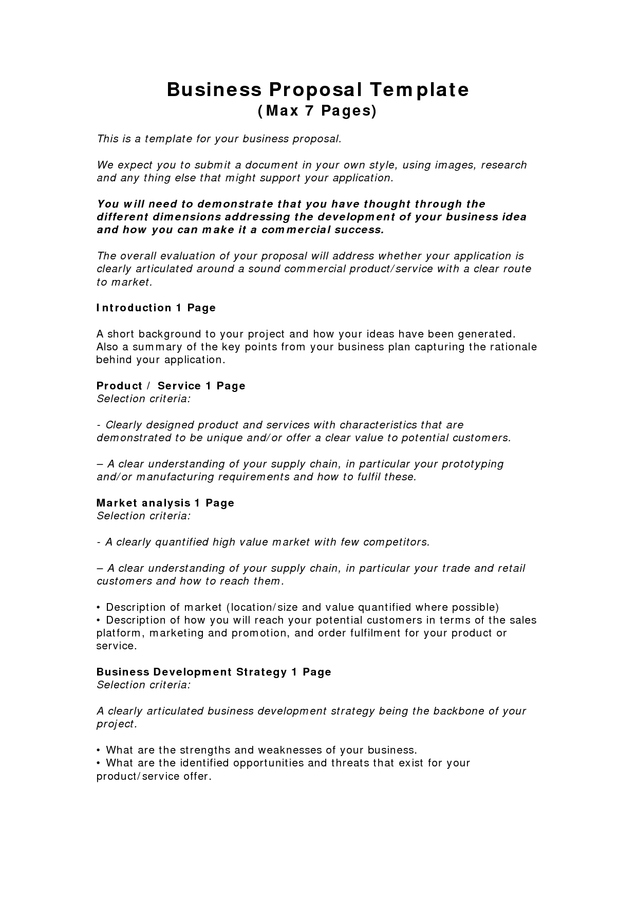 Business Proposal Templates Examples | Business Proposal Template 
