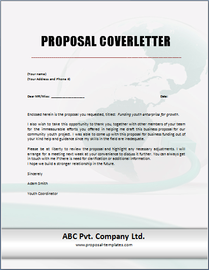 proposal cover letter template proposal cover letter template free 