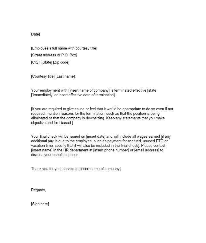letter of termination sample for employee Boat.jeremyeaton.co