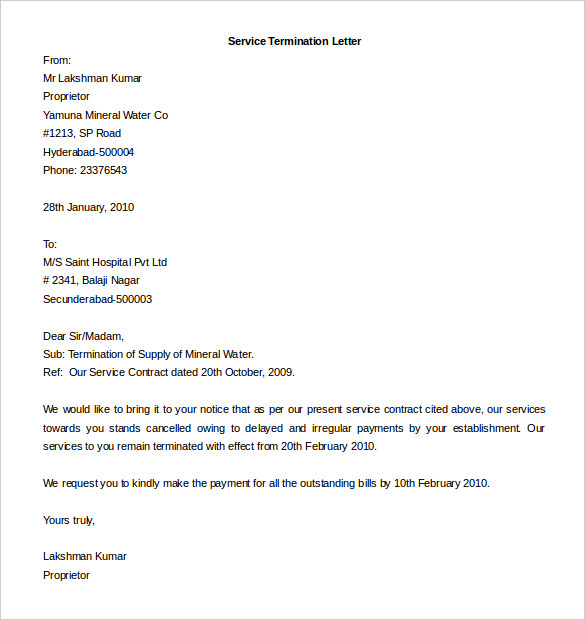 termination contract letter Muck.greenidesign.co