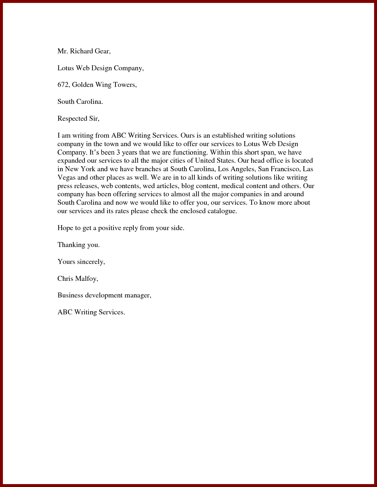 sample proposal letter for services Boat.jeremyeaton.co