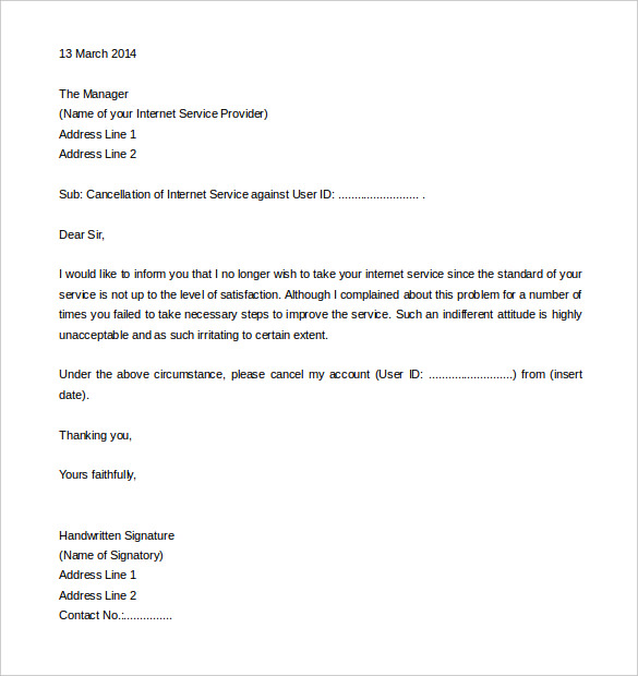 14+ Service Termination Letter Templates PDF, DOC | Free 
