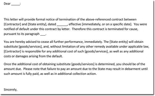 vendor service termination letter Romeo.landinez.co