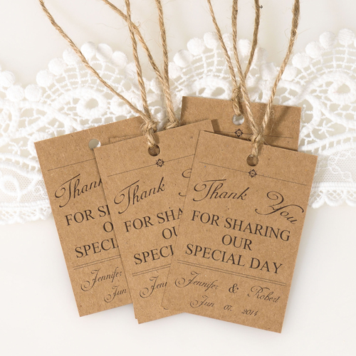vintage themed wedding favor tags thank you cards EWFR025 as low 